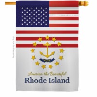 Americana Home & Garden H140591-BO 28 x 40 in. USA Rhode Island American State Vertical House