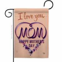 Ornament Collection G190088-BO 13 x 18.5 in. Love My Mom Family Mother Day Vertical Garden Fl