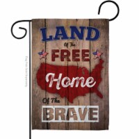 Ornament Collection G191110-BO 13 x 18.5 in. Land of the Free Home Brave American Star & Stri