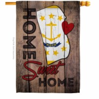 Ornament Collection H191156-BO 28 x 40 in. State Rhode Island Home Sweet American State Verti