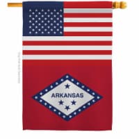 Americana Home & Garden H140754-BO 28 x 40 in. USA Arkansas American State Vertical House Fla
