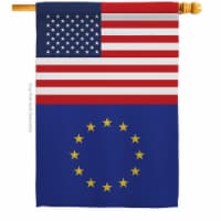 Americana Home & Garden H140373-BO 28 x 40 in. European Union USA Friendship Association Orga
