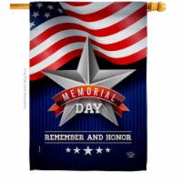 Ornament Collection H192546-BO 28 x 40 in. Memorial Day Star American Vertical House Flag wit