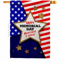 Ornament Collection H192574-BO 28 x 40 in. Honor Memorial American Day Vertical House Flag wi