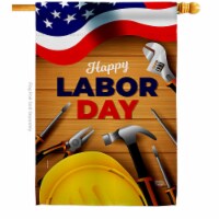 Ornament Collection H192638-BO 28 x 40 in. Labor Day American Star & Stripes Vertical House F