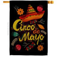 Angeleno Heritage H137198-BO Sombrero Cinco De Mayo Summertime 28 x 40 in. Double-Sided Decor