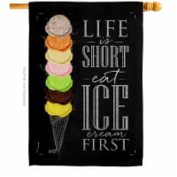 Angeleno Heritage H137279-BO Eat Ice Cream First Food Sweet 28 x 40 in. Double-Sided Decorati