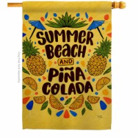 Angeleno Heritage H137458-BO Summer Pina Colada Beverages Cocktail 28 x 40 in. Double-Sided D