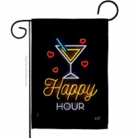 Angeleno Heritage G135481-BO Neon Happy Hour Beverages 13 x 18.5 in. Double-Sided Decorative