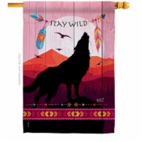 Angeleno Heritage H137018-BO Stay Wild Country Living Southwest 28 x 40 in. Double-Sided Deco