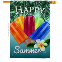 Angeleno Heritage H137027-BO Happy Summer Pop Summertime Fun & Sun 28 x 40 in. Double-Sided D