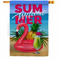 Angeleno Heritage H137116-BO Summer Welcome Fun Summertime & Sun 28 x 40 in. Double-Sided Dec