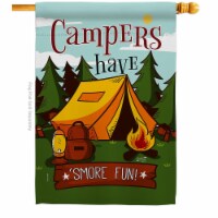 Angeleno Heritage H137128-BO Smore Fun Outdoor Camping 28 x 40 in. Double-Sided Decorative Ve