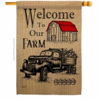 Angeleno Heritage H137191-BO Welcome Farm Country Living Primitive 28 x 40 in. Double-Sided D