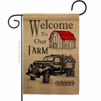 Angeleno Heritage G135191-BO Welcome Farm Country Living Primitive 13 x 18.5 in. Double-Sided