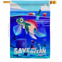 Ornament Collection H192700-BO Save The Ocean Support Environment 28 x 40 in. Double-Sided De