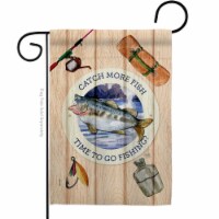 Angeleno Heritage G135549-BO Catch Fish Sports Fishing 13 x 18.5 in. Double-Sided Decorative