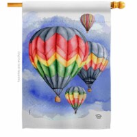 Ornament Collection H192198-BO Summer Hot Air Balloon Summertime 28 x 40 in. Double-Sided Dec