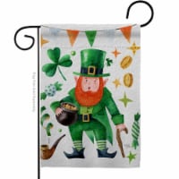Breeze Decor G120094-BO Leprechaun Gold Springtime St Patrick 13 x 18.5 in. Double-Sided Deco