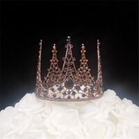 Tian Sweet 34032-BK 5.8 oz High Spiky Crown Cake Topper - Black