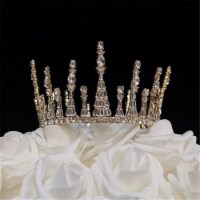 Tian Sweet 34035-GD 5.3 oz Wedding Crown Cake Topper - Gold