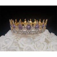 Tian Sweet 34041-LV 7.1 oz Lavender Queen Crown Cake Topper