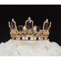 Tian Sweet 34039GD-RB 7.8 oz Fleur De Lis King Gold Crown Cake Topper -  Royal Blue, 1 - Kroger