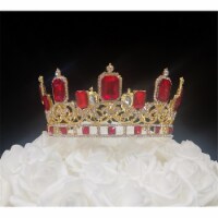 Tian Sweet 34042-RD 11.7 oz Large Red King Crown Cake Topper