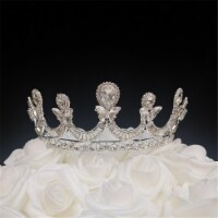 Tian Sweet 37003-SV 0.6 oz Wedding Tiara Cake Topper - Silver