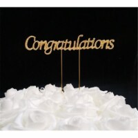Tian Sweet 33014-COg 1.6 oz Congratulations Cake Topper - Gold
