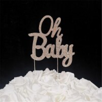 Tian Sweet 33014-OB 2.8 oz Oh Baby Cake Topper - Silver