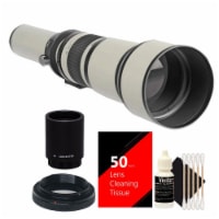 Bower 650-1300mm Telephoto Zoom Lens With Accessory Kit For Canon T7i , T6i , T6s And T6