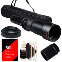 Bower 650-1300mm f/8-16 Telephoto Lens for Nikon D750 D3100 D3200 + 2X Converter