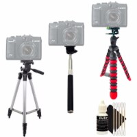 Tall Tripod , Flexible Tripod , Monopod And 3pc Cleaning Kit For Dslr Cameras