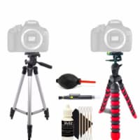 Tall Tripod And Flexible Tripod With Cleaning Kit For Nikon Cameras