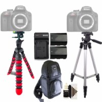 Tall + Flexible Tripod+ 2 Replacement For Lp-e10 Battery + Dslr Backpack + 3pc Cleaning Kit