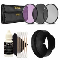 Viviar 3pc Filter Kit 58mm Uv/cpl/fdl With 58mm Top Accessory Kit Canon Eos T6i T7i 77d 80d