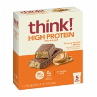 think! Creamy Peanut Butter High Protein Bars Perspective: Main