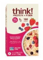 thinkThin Farmer's Market Berry Crumble Protein & Fiber Hot Oatmeal Perspective: Main