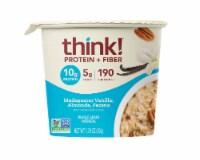 thinkThin Madagascar Vanilla Almonds & Pecans Protein & Fiber Hot Oatmeal Perspective: Main