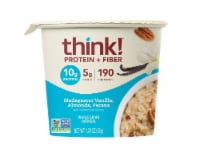 thinkThin Madagascar Vanilla Almonds & Pecans Protein & Fiber Hot Oatmeal Perspective: Main