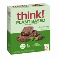 think! Plant Based Chocolate Mint High Protein Bars Perspective: Main