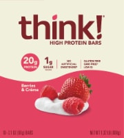 think!® Berries & Creme High Protein Bars Perspective: Main
