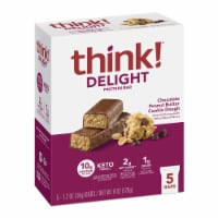 think! Delight Chocolate Peanut Butter Cookie Dough Keto Protein Bars Perspective: Main