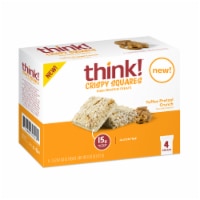 think! High Protein Crispy Squares, Toffee Pretzel Crunch, 4 Count Perspective: Main