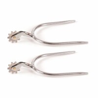Ladies Chrome Plated Quick Slip on Spurs