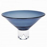 12 Mouth Blown Crystal Midnight Blue Centerpiece  Bowl