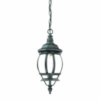 17.5 x 6.25 x 6.25 in. Chateau 1-Light Matte Black Hanging Light