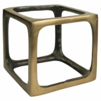 6.5 x 6.5 x 7 in. Jumbo Cast Aluminum Brass Square Sculpture