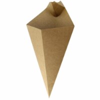 14 oz Kraft Paper Cones with Built in Dipping Sauce Compartment, 11 x 6.5 in.